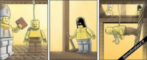Une pendaison version Lego !