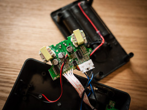 Photo montrant bien les capteurs sous la plateforme