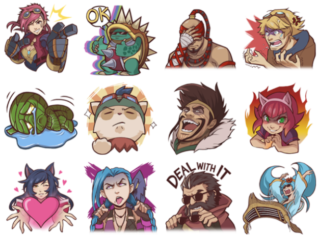 stickers league of legends facebook
