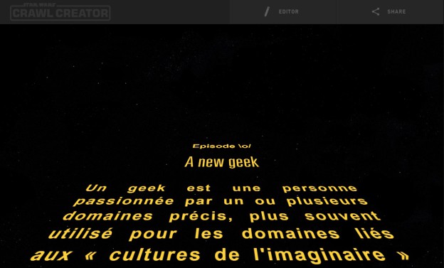 Créez votre introduction façon Star Wars