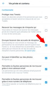 Astuce : Comment désactiver les accusés de réception sur les messages Twitter ? 2