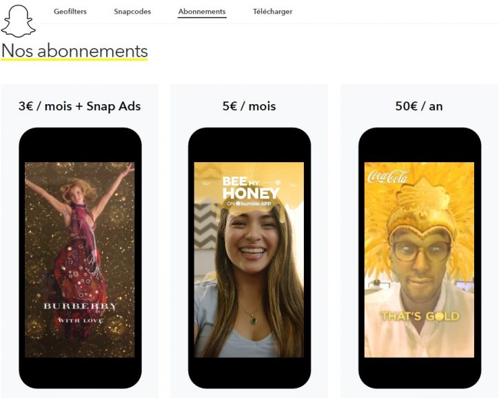 Snapchat devient payant : le Snap