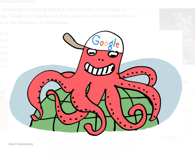 Pourquoi Google AMP est en train de détruire le web ? | Une représentation de Google par le New York Times