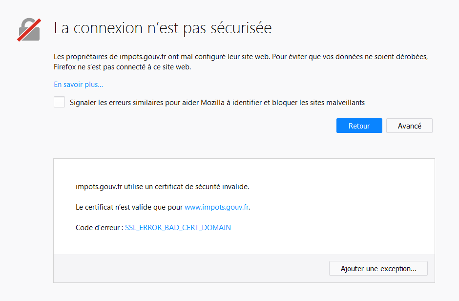 Que s'est-il passé entre 11h05 et 13h03 le 24 avril dernier ? | Vous voulez payer vos impôts ? Vous n'avez pas trop le choix dans l'URL...