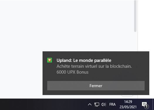 Un an avec le navigateur Brave | Un exemple de pub que je reçois