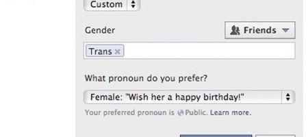 Introduction des options "transsexuel" et "intersexuel " chez Facebook
