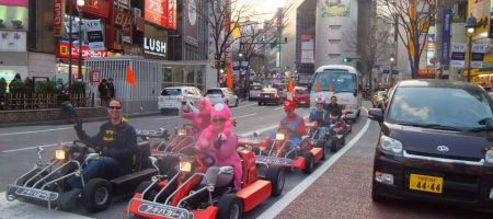 Une course Mario Kart à Tokyo