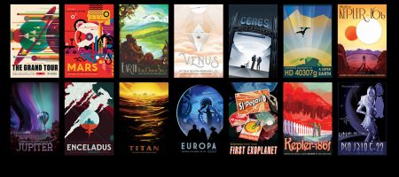 Des affiches futuristes réalisées par la NASA