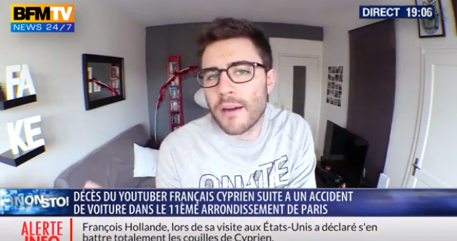 Mort du youtuber Cyprien