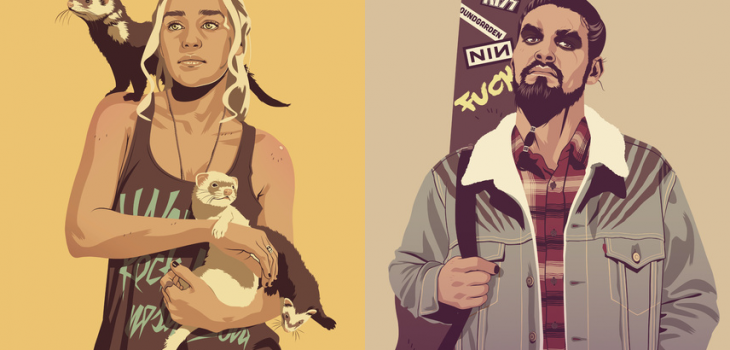 Les personnages de Game of Thrones au look années 90